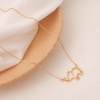 Picture of Eco-friendly Stylish Simple 18K Real Gold Plated 304 Stainless Steel Link Cable Chain Elephant Animal Hollow Pendant Necklace For Women 41cm(16 1/8") long, 1 Piece