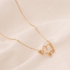 Picture of Eco-friendly Stylish Simple 18K Real Gold Plated 304 Stainless Steel Link Cable Chain Elephant Animal Hollow Pendant Necklace For Women 41cm(16 1/8") long, 1 Piece