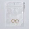 Immagine di Ecologico Semplice & Casual Elegante 18K Oro riempito 304 Acciaio Inossidabile forma di C Onda orecchino cerchio Per Donne 3.2cm x 2.7cm, 1 Paio