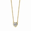 Immagine di Ecologico Dolce & Carino Elegante 18K Oro riempito Rame & Zircone Cubico Cavo Catena Cuore Collana con Ciondolo Per Donne San Valentino 45cm Lunghezza, 1 Pz