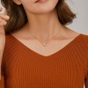 Immagine di Ecologico Dolce & Carino Elegante 18K Oro riempito Rame & Zircone Cubico Cavo Catena Cuore Collana con Ciondolo Per Donne San Valentino 45cm Lunghezza, 1 Pz