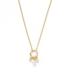 Immagine di Ecologico Semplice & Casual Elegante 18K Oro riempito Rame & Zircone Cubico Catena Singolare Geometrica Collana con Ciondolo Per Donne 47cm Lunghezza, 1 Pz