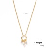 Immagine di Ecologico Semplice & Casual Elegante 18K Oro riempito Rame & Zircone Cubico Catena Singolare Geometrica Collana con Ciondolo Per Donne 47cm Lunghezza, 1 Pz