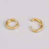Picture of Eco-friendly Exquisite Stylish 18K Real Gold Plated 316 Stainless Steel Hoop Earrings For Women 15mm Dia., 1 Pair