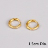 Picture of Eco-friendly Exquisite Stylish 18K Real Gold Plated 316 Stainless Steel Hoop Earrings For Women 15mm Dia., 1 Pair