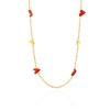 Immagine di Ecologico Dolce & Carino Romantico 14k Vero Oro Placcato 304 Acciaio Inossidabile Cavo Catena Cuore Smalto Strozzatore Collana Per Donne 38cm Lunghezza, 1 Pz