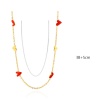 Immagine di Ecologico Dolce & Carino Romantico 14k Vero Oro Placcato 304 Acciaio Inossidabile Cavo Catena Cuore Smalto Strozzatore Collana Per Donne 38cm Lunghezza, 1 Pz