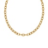 Picture of Eco-friendly Simple & Casual Stylish 18K Real Gold Plated 304 Stainless Steel Link Cable Chain Drawbench Necklace Unisex 40cm(15 6/8") long, 1 Piece