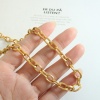 Picture of Eco-friendly Simple & Casual Stylish 18K Real Gold Plated 304 Stainless Steel Link Cable Chain Drawbench Necklace Unisex 40cm(15 6/8") long, 1 Piece