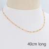 Picture of Eco-friendly Simple & Casual Stylish 18K Real Gold Plated 304 Stainless Steel Ball Chain Enamel Necklace For Women 40cm(15 6/8") long, 1 Piece