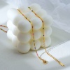 Picture of Eco-friendly Simple & Casual Stylish 18K Real Gold Plated 304 Stainless Steel Ball Chain Enamel Necklace For Women 40cm(15 6/8") long, 1 Piece