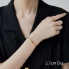 Picture of Eco-friendly Natural Pastoral Stylish 18K Real Gold Plated 304 Stainless Steel Ear Of Wheat Open Cuff Bangles Bracelets For Women 1 Piece