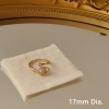 Imagen de Respetuoso del Medio Ambiente Retro Elegante 14K Oro Real Chappado Cobre+ Circón Artificial Abierto Ajustable Ojo Anillos Para Mujeres 17mm (US size 6.5), 1 Unidad