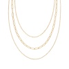Immagine di Ecologico Elegante Semplice 18K Oro riempito 304 Acciaio Inossidabile Cavo Catena Multistrato Collana Per Donne 39cm Lunghezza, 1 Pz