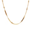 Picture of Eco-friendly Simple & Casual Stylish 18K Real Gold Plated 304 Stainless Steel Snake Chain Twist Necklace For Women 40cm(15 6/8") long, 1 Piece