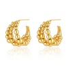 Picture of Hypoallergenic Retro Simple 18K Real Gold Plated Copper Hoop Earrings For Women Party 2.6cm x 2.2cm, 1 Pair