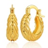 Picture of Hypoallergenic Retro Simple 18K Real Gold Plated Copper Hoop Earrings For Women Party 1.7cm, 1 Pair