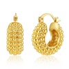 Picture of Hypoallergenic Retro Simple 18K Real Gold Plated Copper Hoop Earrings For Women Party 2.3cm x 1.8cm, 1 Pair